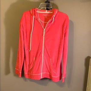 Eddie Bauer terrycloth cover up hoodie